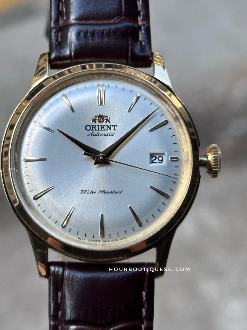 Brand New Orient Bambino 38mm PVD Gold Case , Automatic Watch RA-AC0M01S