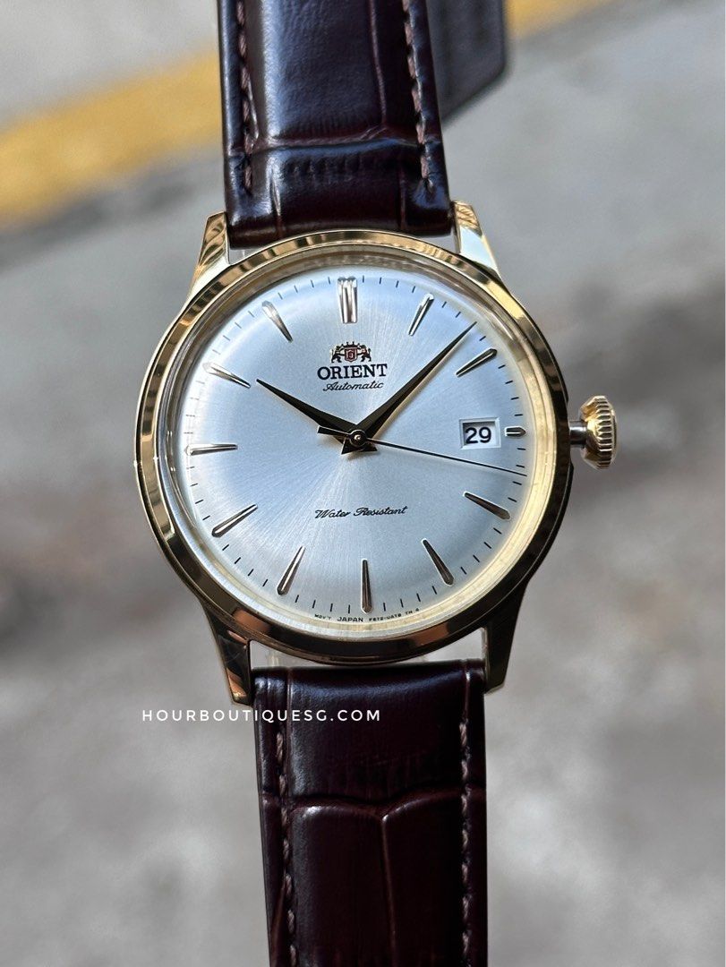 Brand New Orient Bambino 38mm PVD Gold Case , Automatic Watch RA-AC0M01S