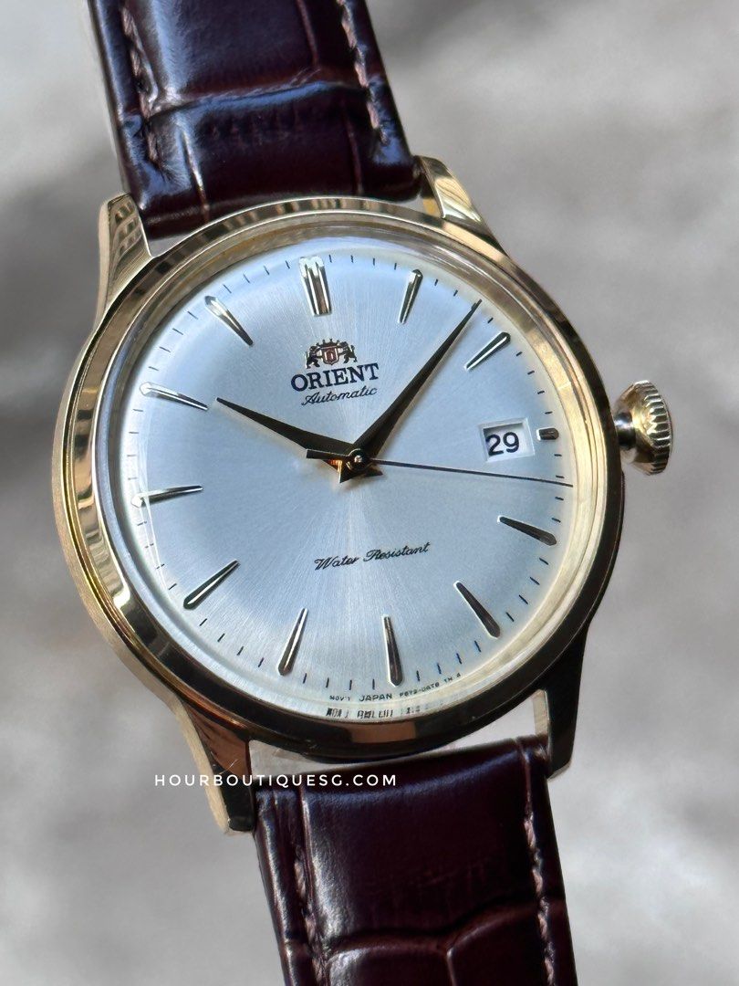 Brand New Orient Bambino 38mm PVD Gold Case , Automatic Watch RA-AC0M01S