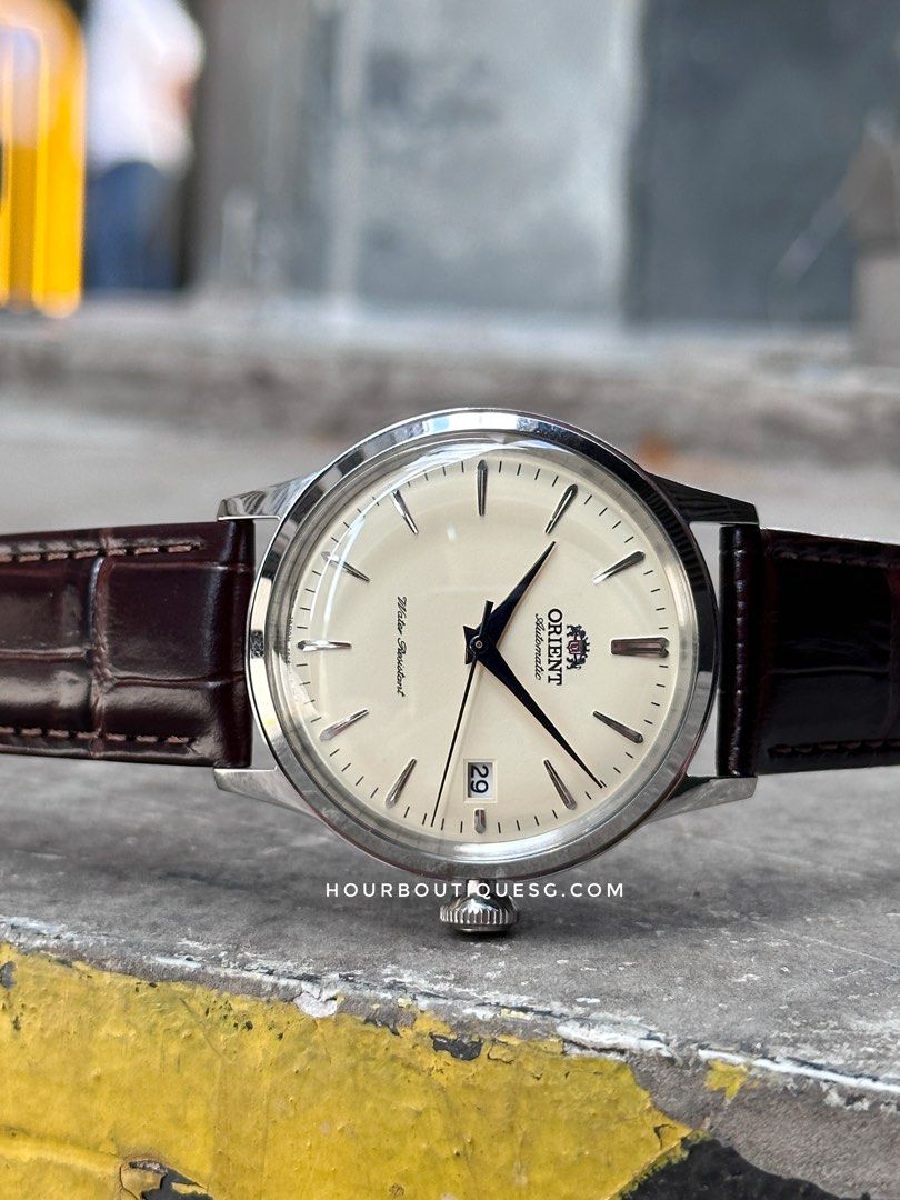 Brand New Orient Bambino Cream Dial 38mm Automatic Watch RA-AC0M04Y