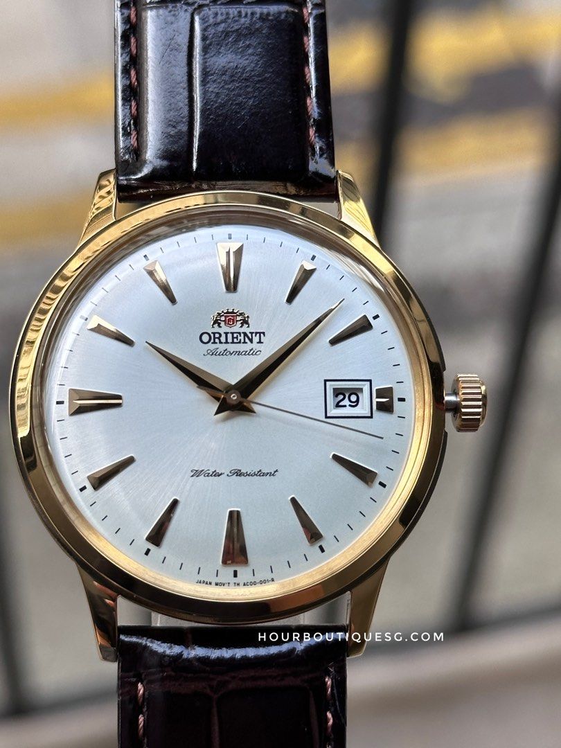 Brand New Orient Bambino Gold Case with White Dial Men’s Automatic Watch AC00003W