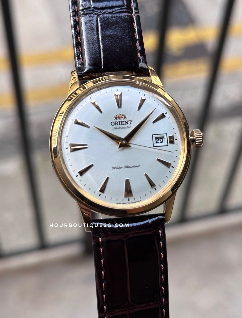 Brand New Orient Bambino Gold Case with White Dial Men’s Automatic Watch AC00003W