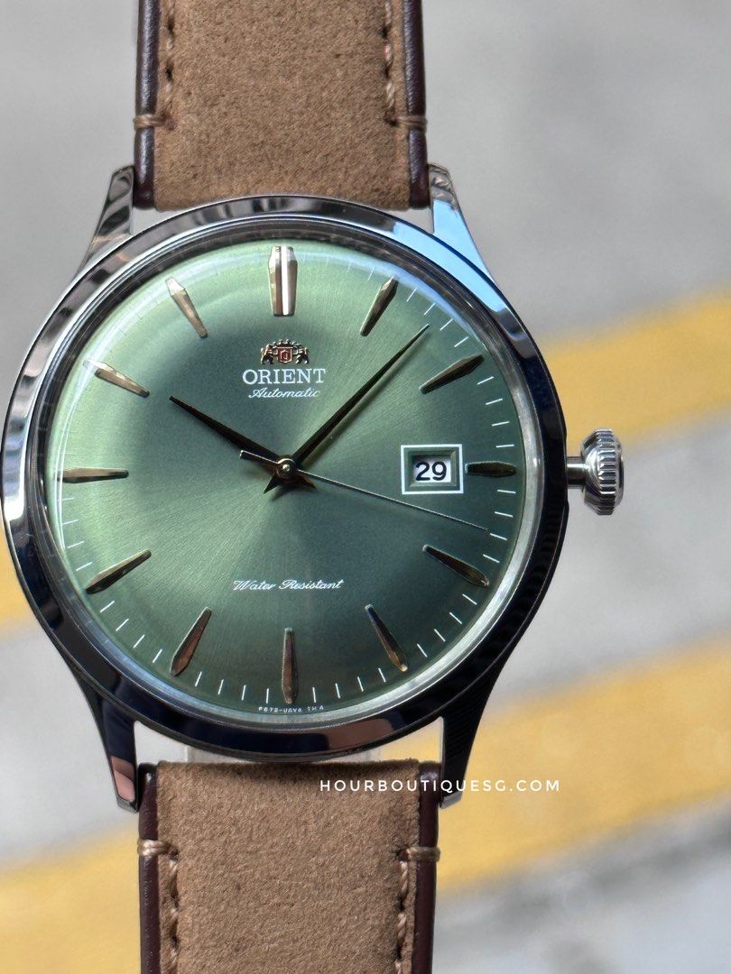 Brand New Orient Bambino Green Dial Men s Automatic Watch RA AC0P01E