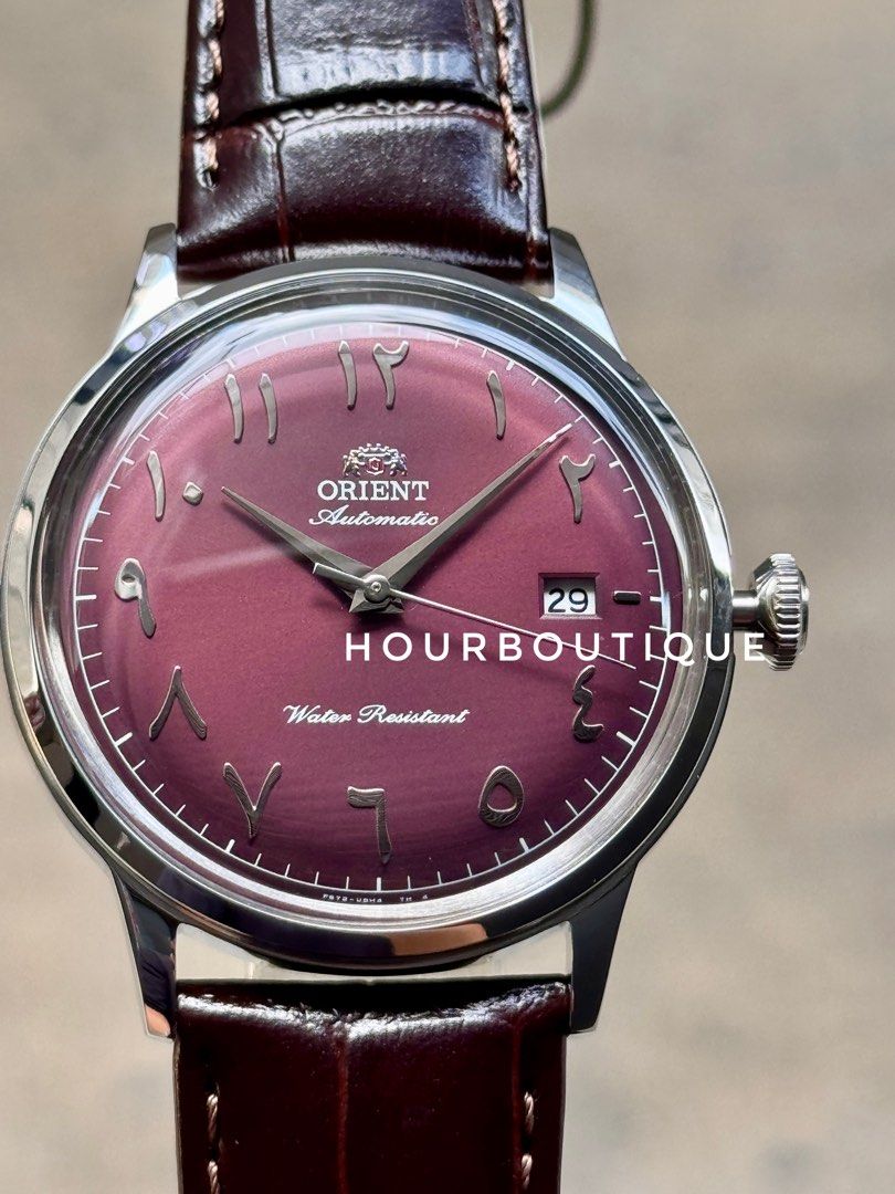 Brand New Orient Bambino Maroon Jawi Dial Automatic Watch RA 
