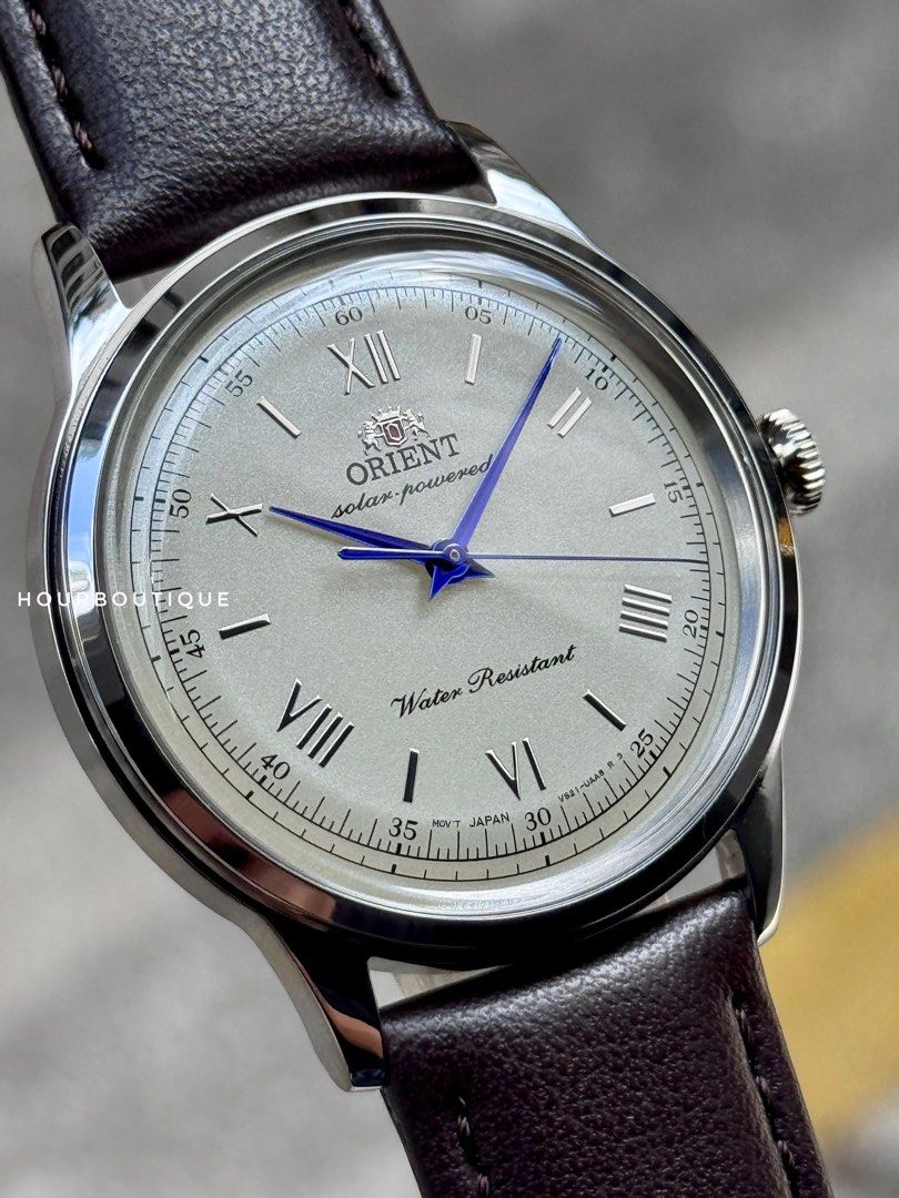 Brand New Orient Bambino Solar Powered Cream Dial 38mm Watch RA-WK0003G