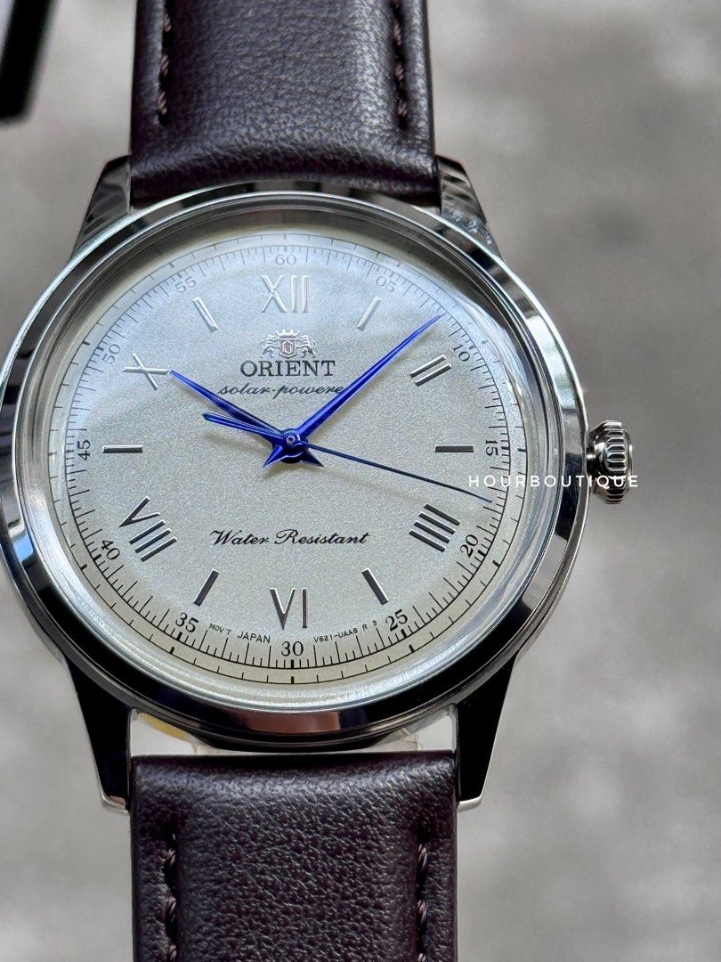 Brand New Orient Bambino Solar Powered Cream Dial 38mm Watch RA-WK0003G