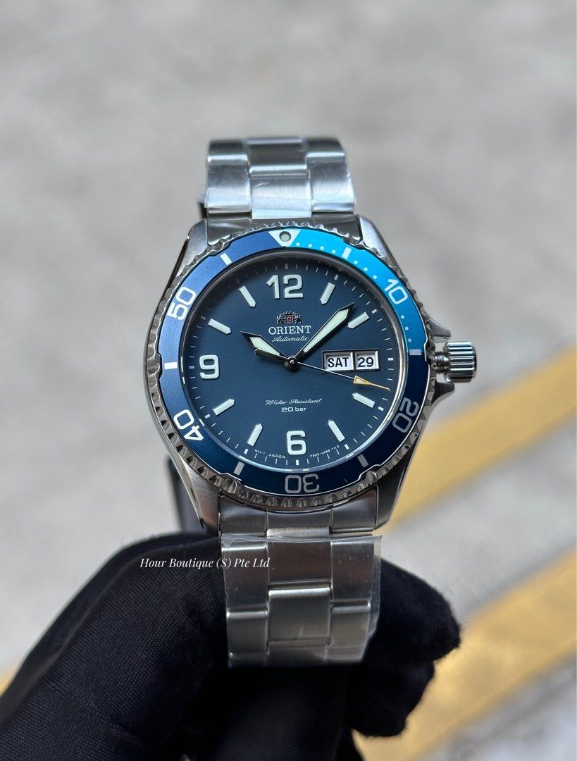 Brand New Orient Kamasu Sunburst Silver Dial Automatic Divers RA-AA0818L
