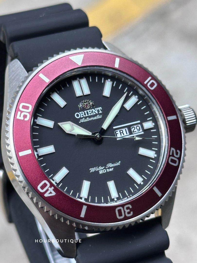 Brand New Orient Kano Burgundy Bezel Automatic Divers Watch RA-AA0011B