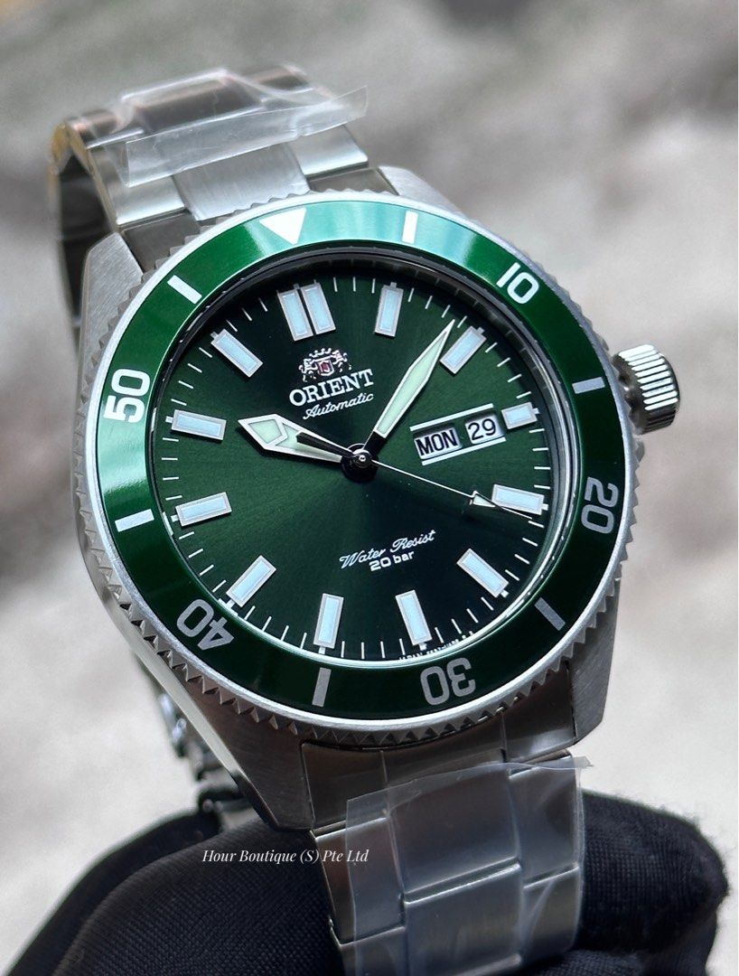 Brand New Orient Kano Ray 3 Green Dial Mens Automatic Divers Watch RA-AA0914E