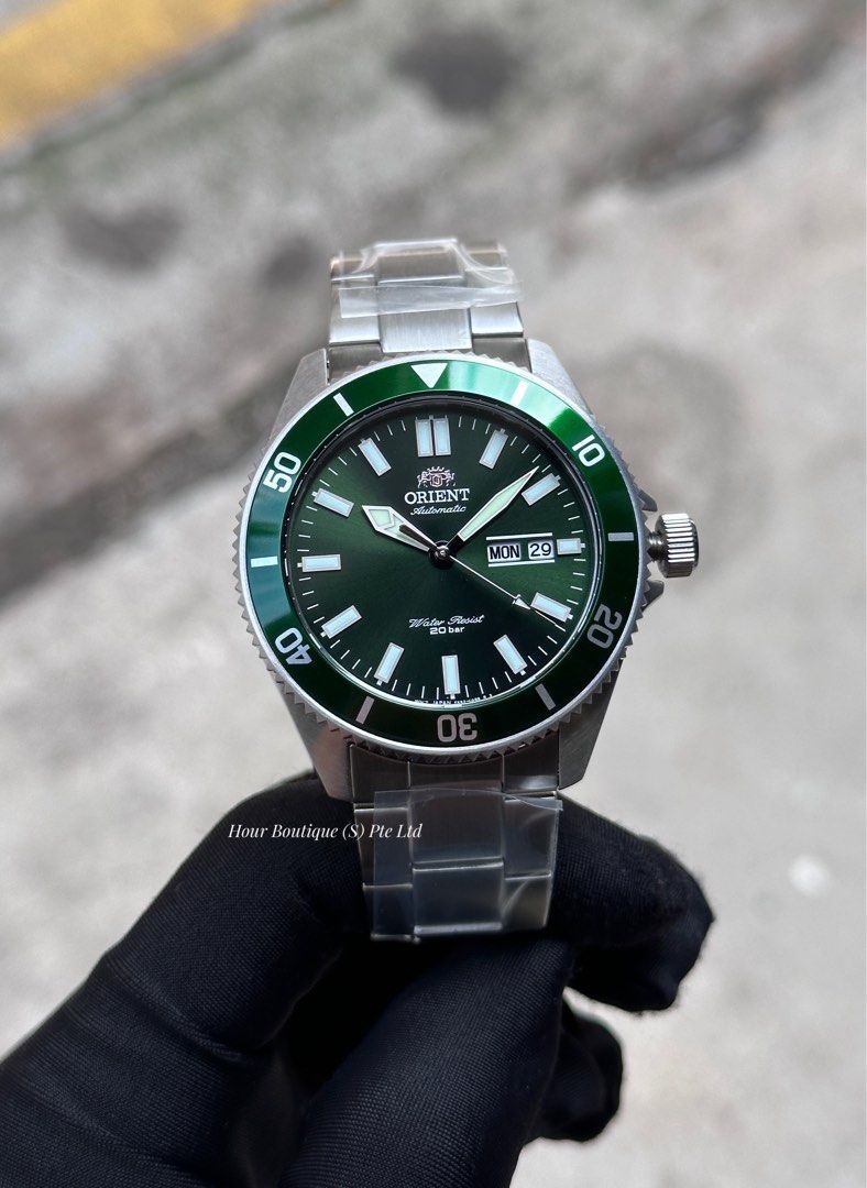 Brand New Orient Kano Ray 3 Green Dial Mens Automatic Divers Watch RA-AA0914E