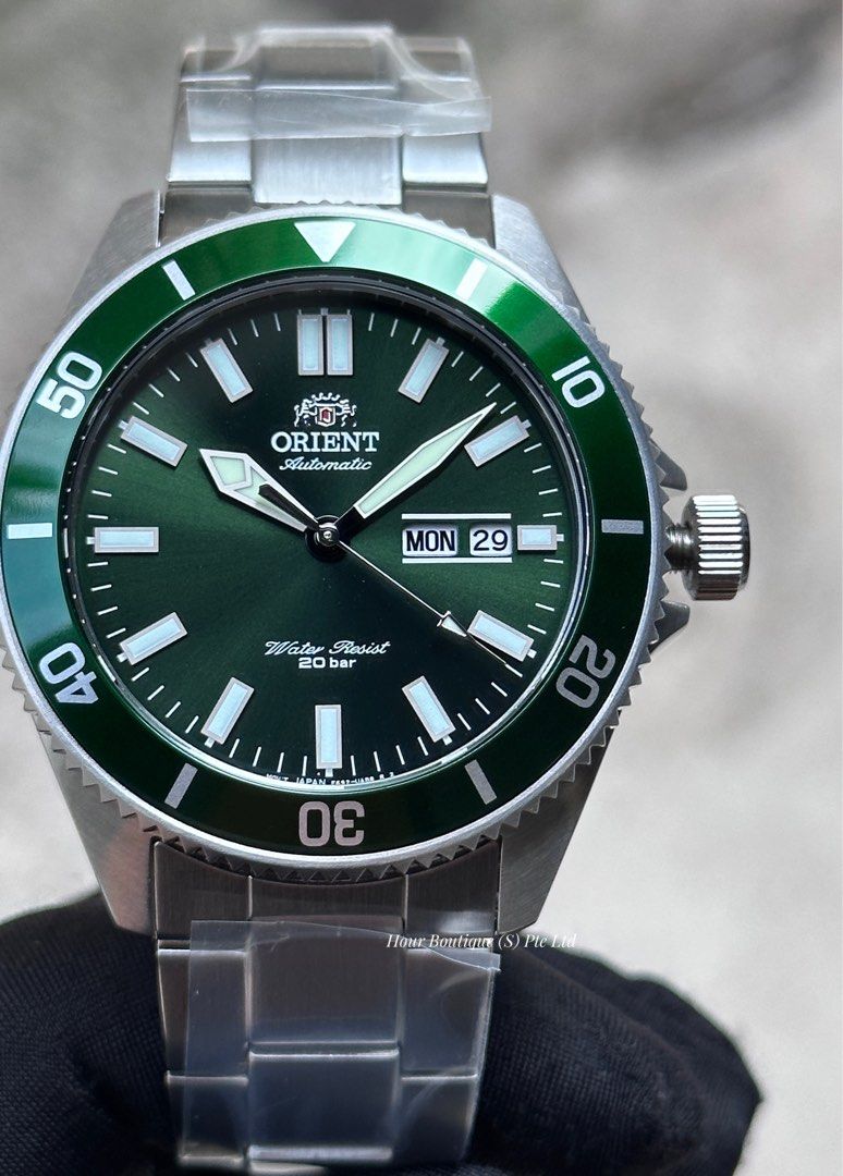 Brand New Orient Kano Ray 3 Green Dial Mens Automatic Divers Watch RA-AA0914E