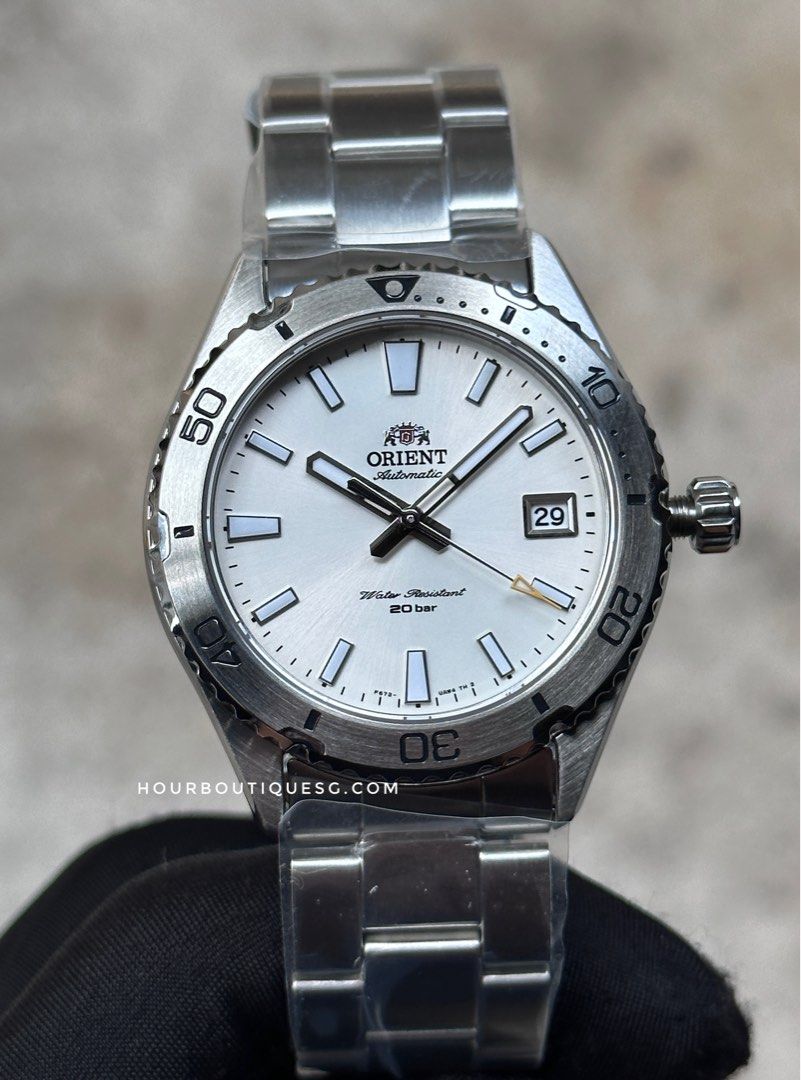 Brand New Orient Mako 3 40mm White Dial Automatic Divers Watch RA-AC0Q03S