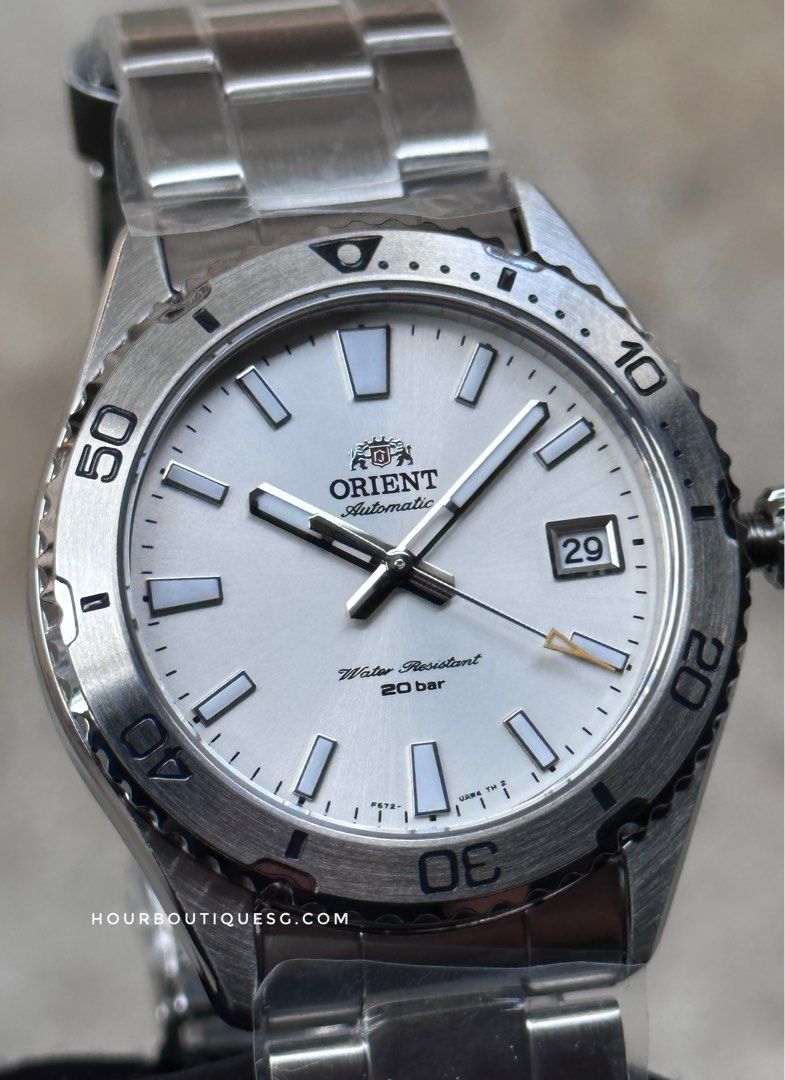Brand New Orient Mako 3 40mm White Dial Automatic Divers Watch RA-AC0Q03S