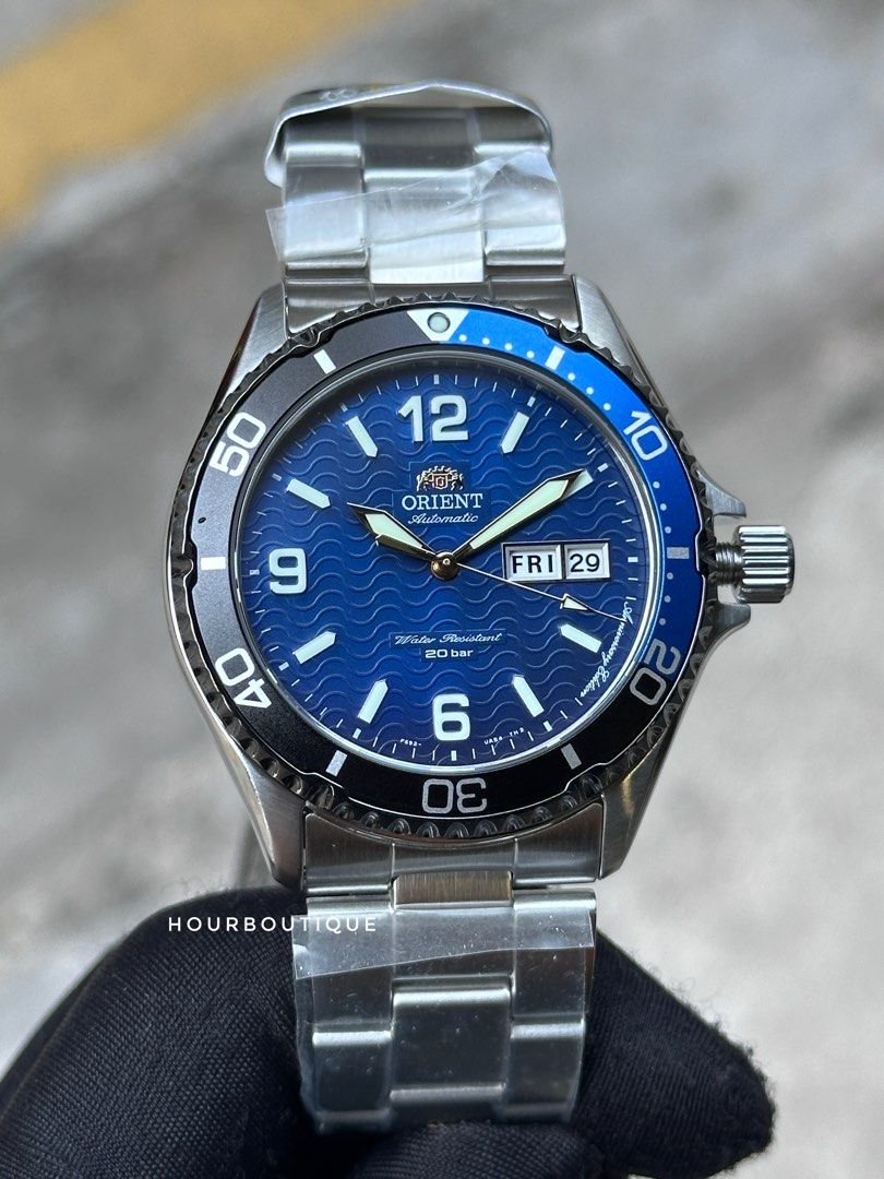 Brand New Orient Mako Sapphire Limited Edition Wave Dial Mens Automatic Watch RA-AA0822L