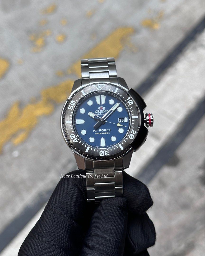 Brand New Orient M-Force Matt Blue Dial Men's Automatic Divers Watch