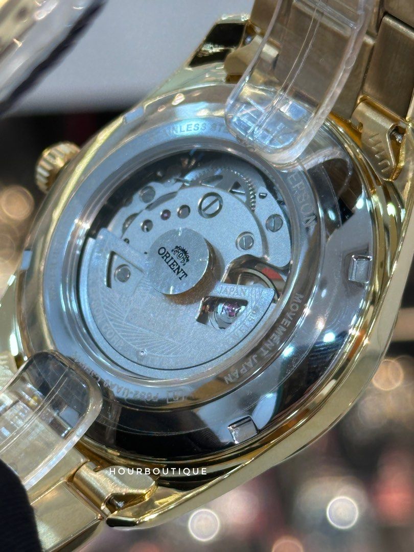 Brand New Orient Open Heart PVD Gold Case Mens Automatic Watch RA-AR0007S