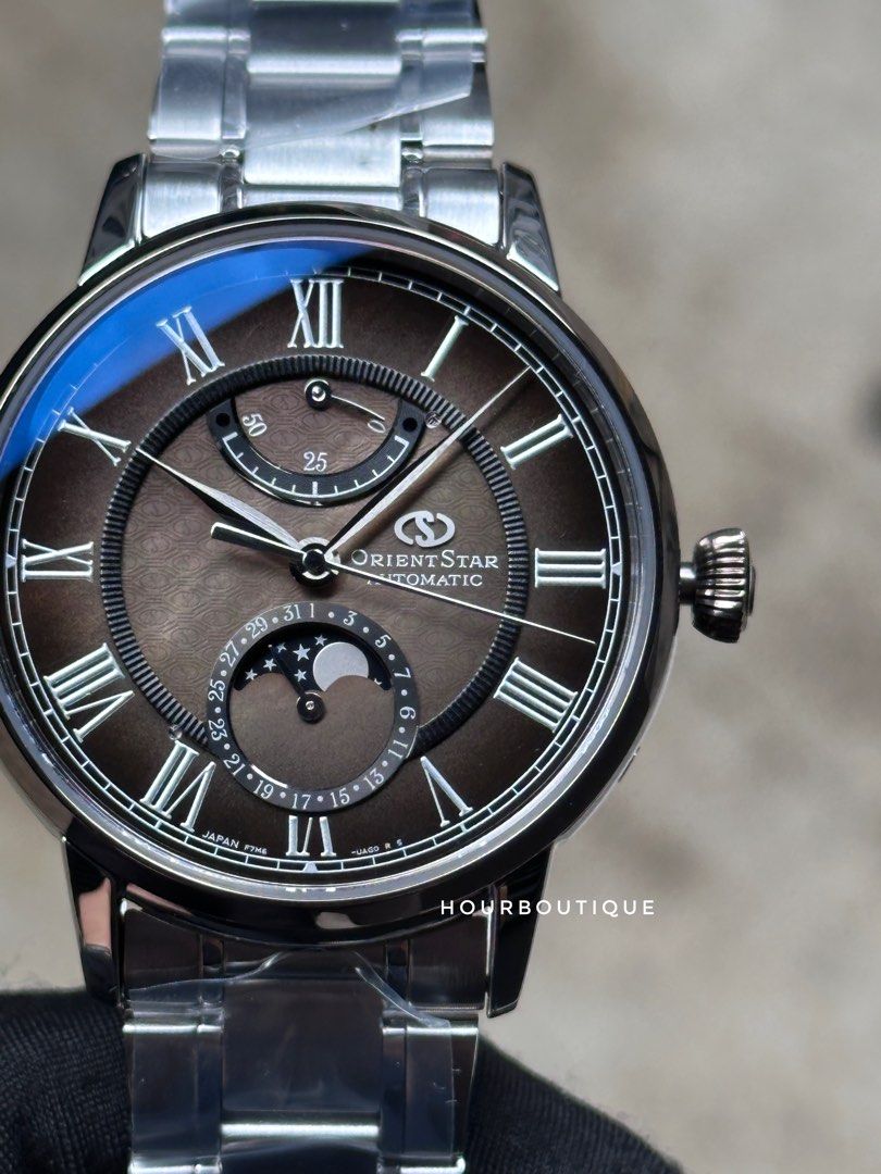 Brand New Orient Star Brown Autumn Dial MoonPhase Automatic Men’s Dress Watch RA-AU0105Y
