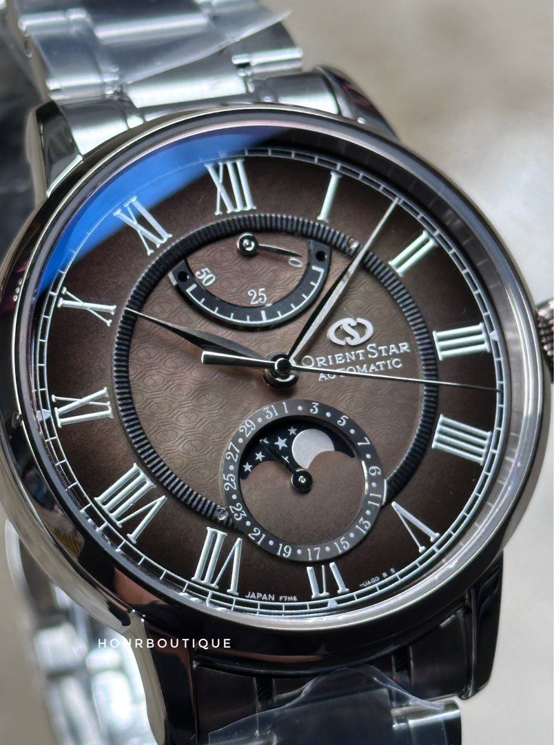 Brand New Orient Star Brown Autumn Dial MoonPhase Automatic Men’s Dress Watch RA-AU0105Y