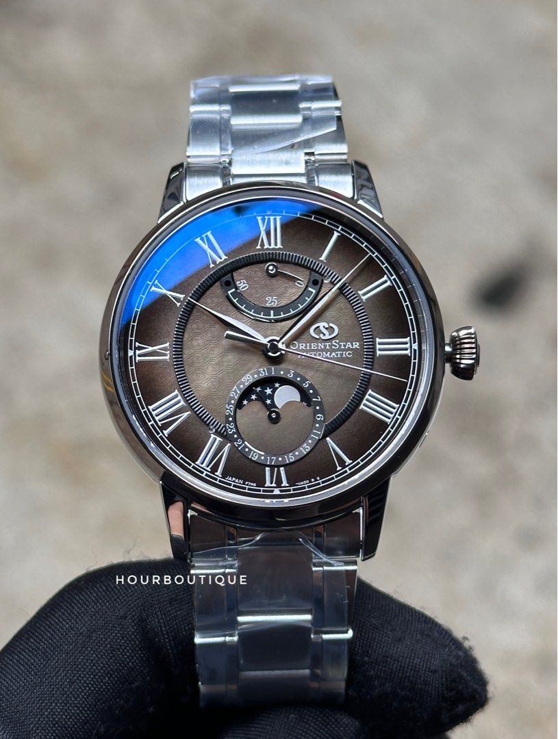 Brand New Orient Star Brown Autumn Dial MoonPhase Automatic Men’s Dress Watch RA-AU0105Y