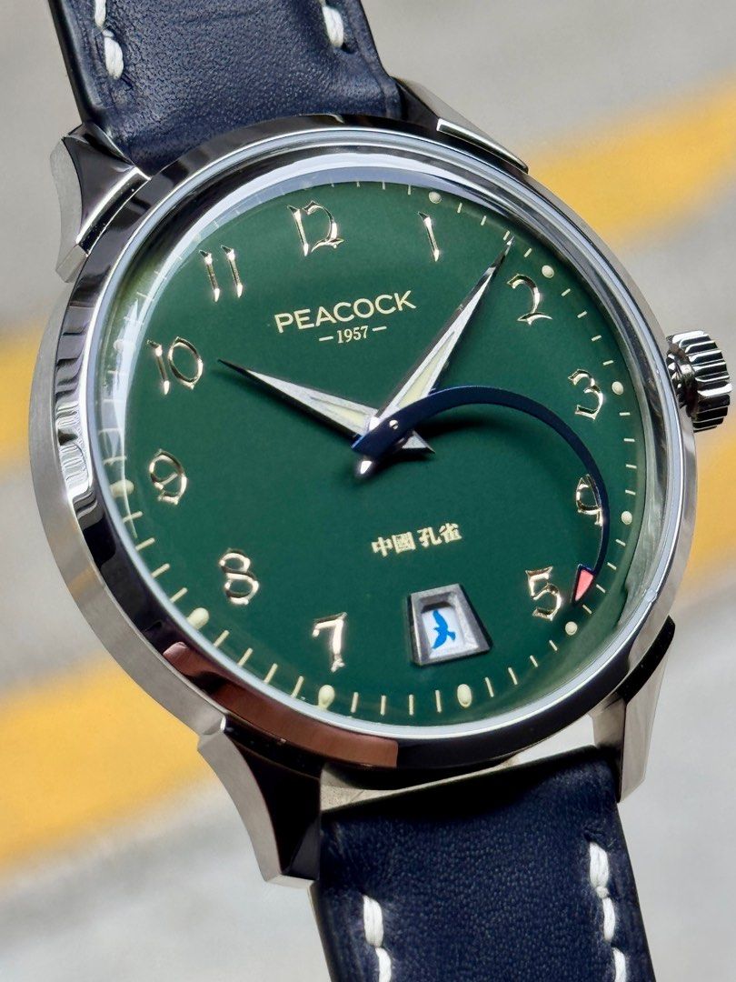 Brand New Peacock Classic 1953 Aircarft Hand Vintage Watch Green Dial Automatic
