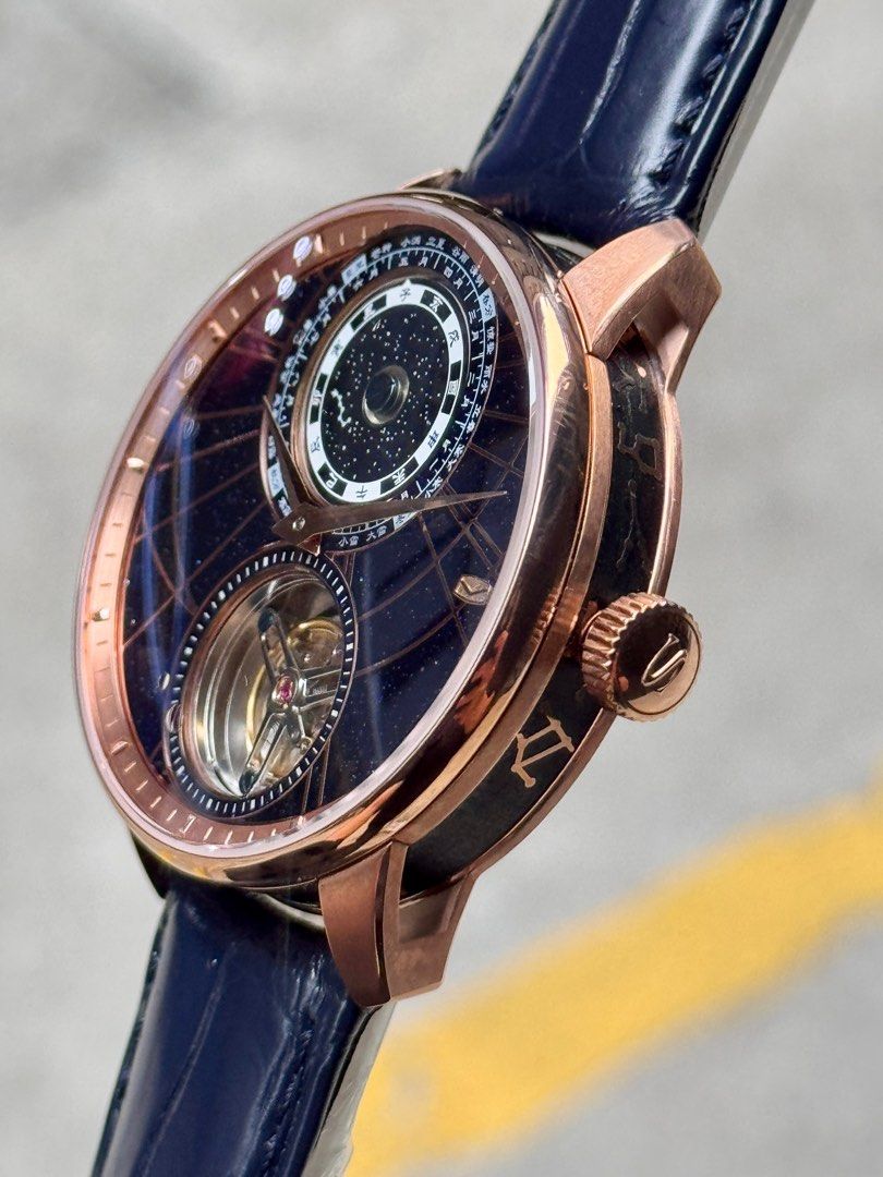 Brand New SeaGull Tourbillon Starry Sky Dial, Chinese Astronomical Calendar 43mm