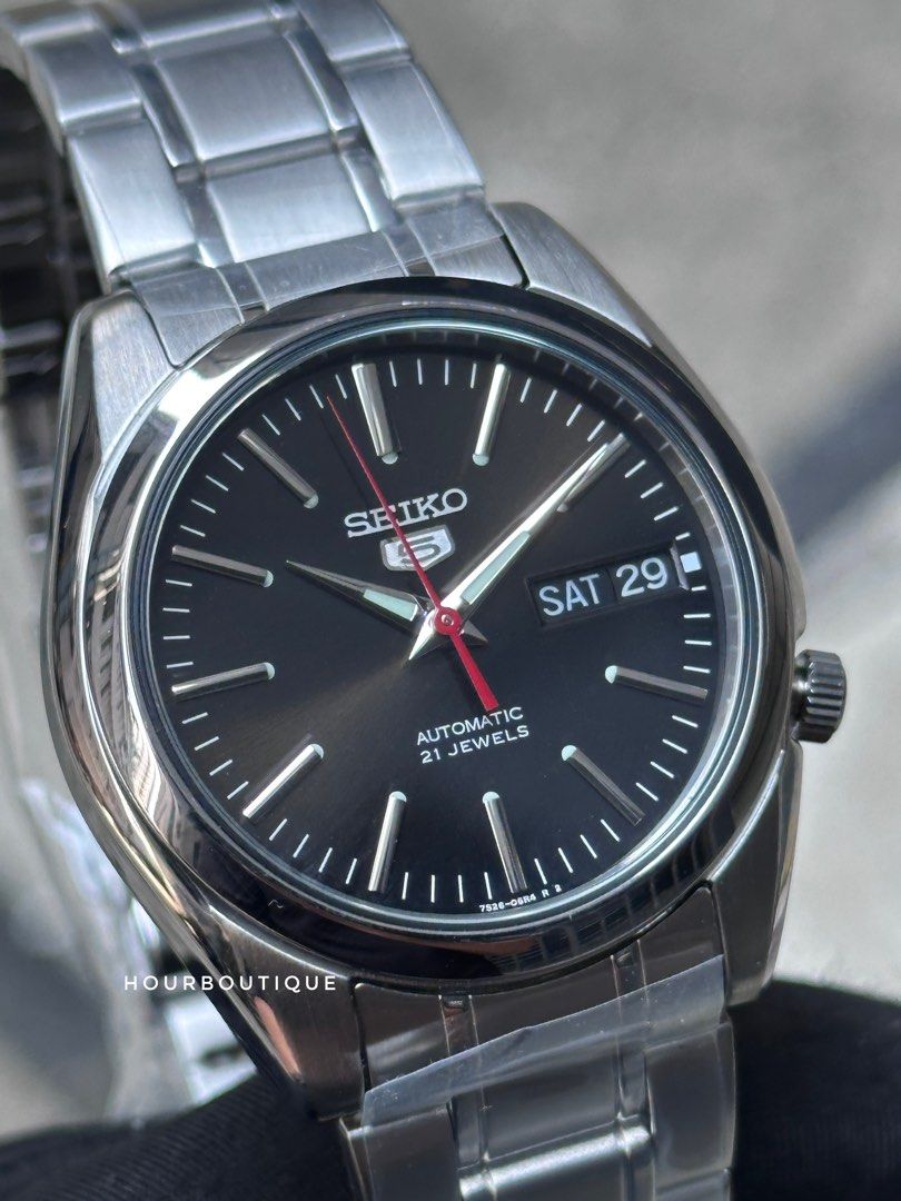 Brand New Seiko 5 Black Dial 37mm Automatic Watch SNKL45K1