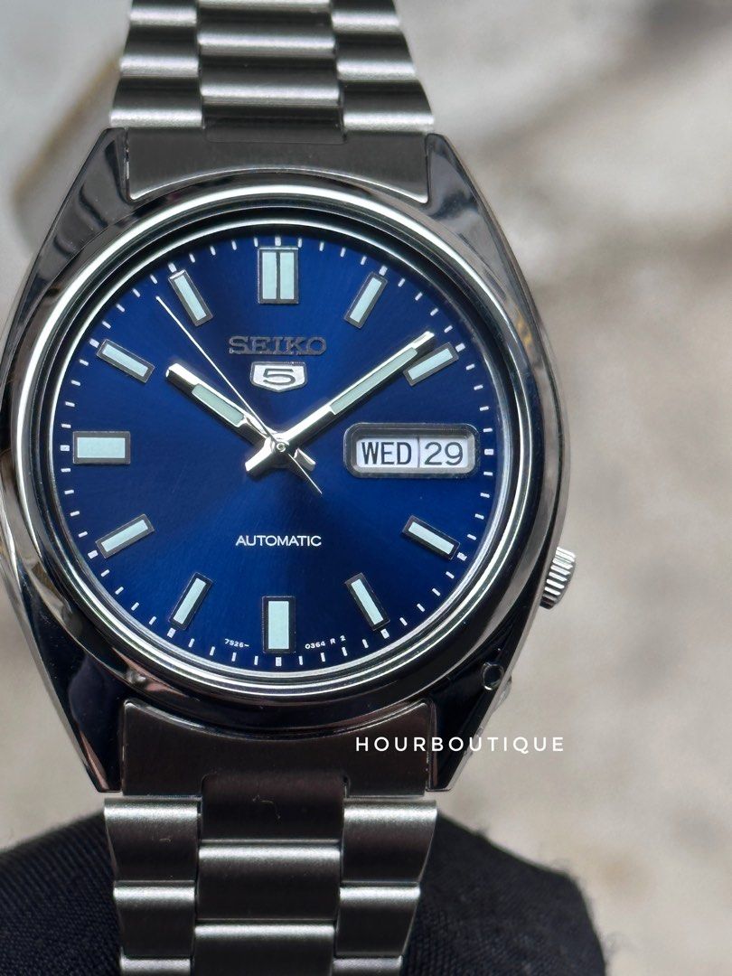 Brand New Seiko 5 Blue Dial 37mm Automatic Watch SNXS77K1