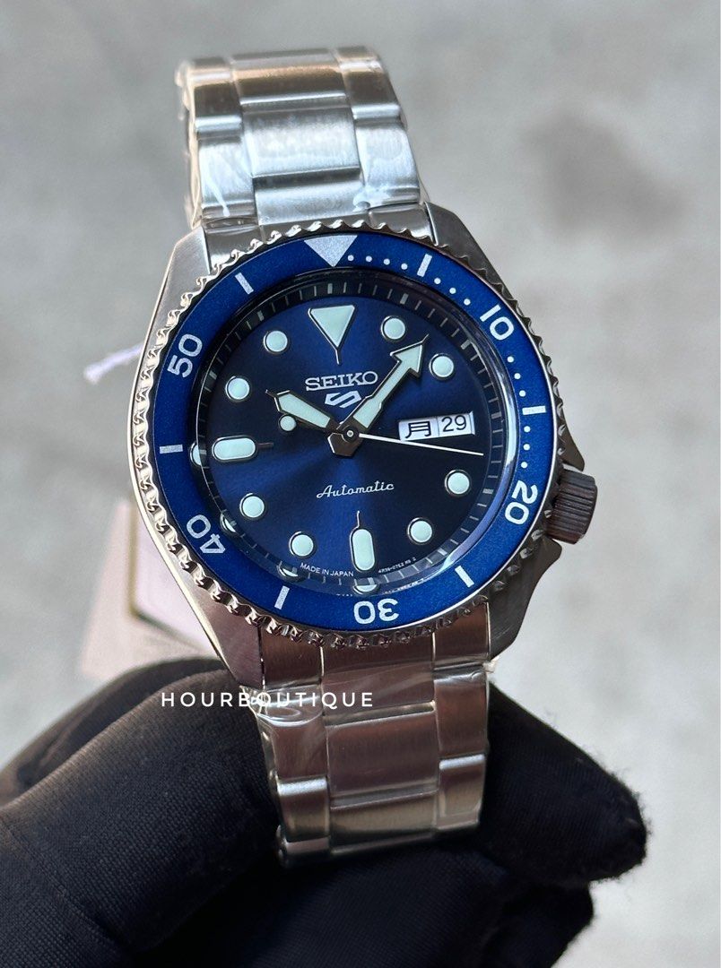 Brand New Seiko 5 Blue Dial Made In Japan Version Automatic Watch SBSA001