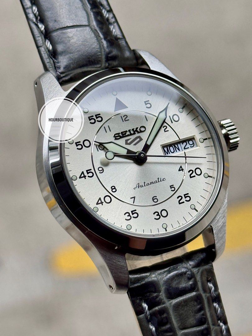 Brand New Seiko 5 Cream SunRay Dial 36mm Automatic Watch SRPJ87K1