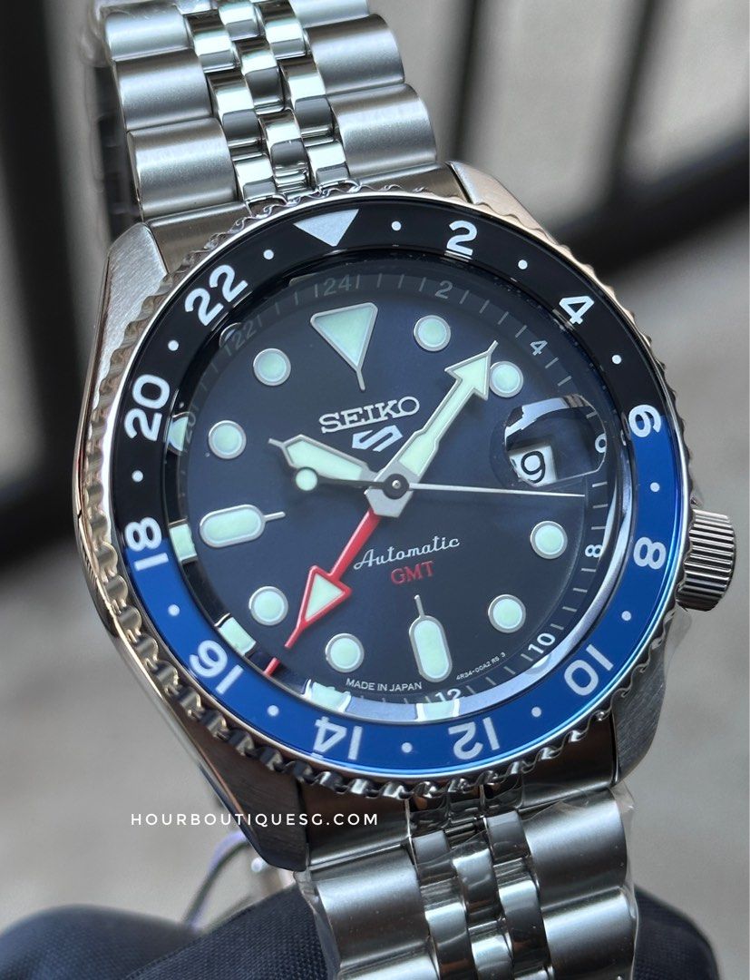 Brand New Seiko 5 GMT Made In Japan Version Blue Dial Automatic Watch SSK003k1 SBSC003