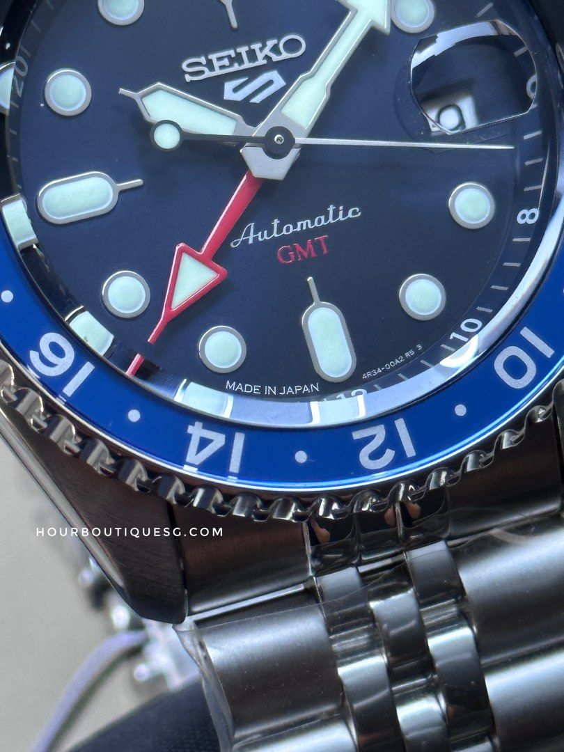 Brand New Seiko 5 GMT Made In Japan Version Blue Dial Automatic Watch SSK003k1 SBSC003