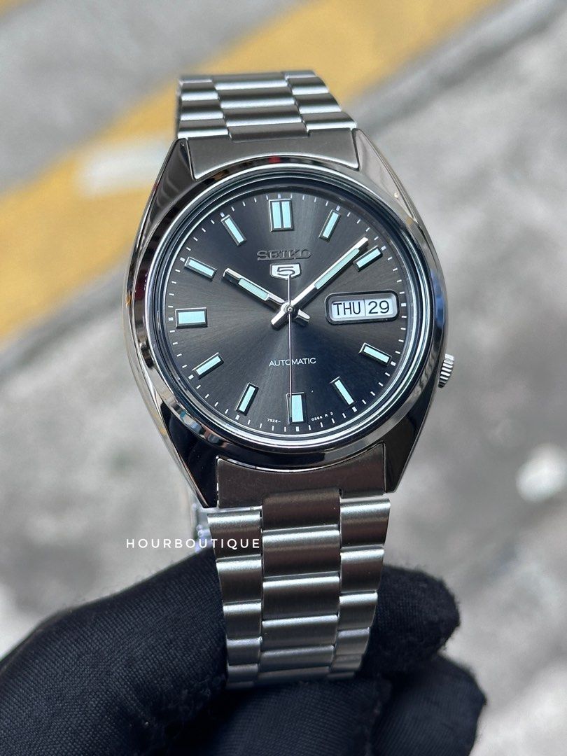 Brand New Seiko 5 Iconic Grey Dial Automatic Watch SNXS79K1