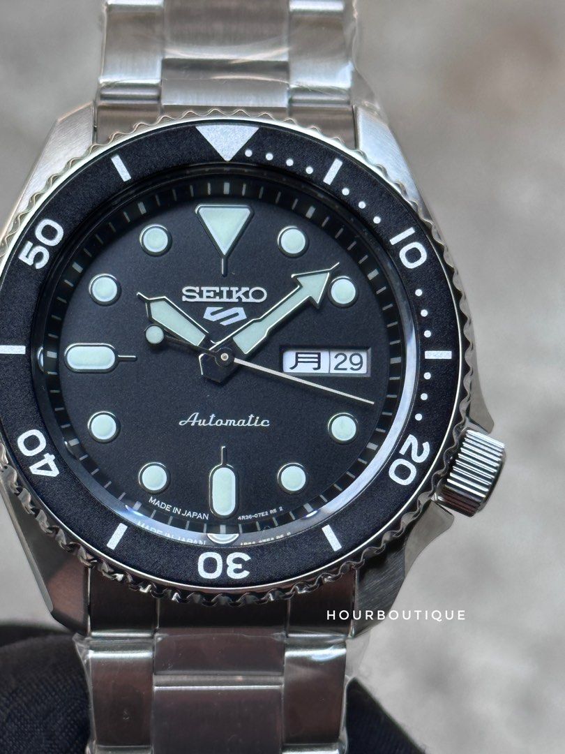Brand New Seiko 5 JDM Black Dial Automatic Men’s Watch SBSA001