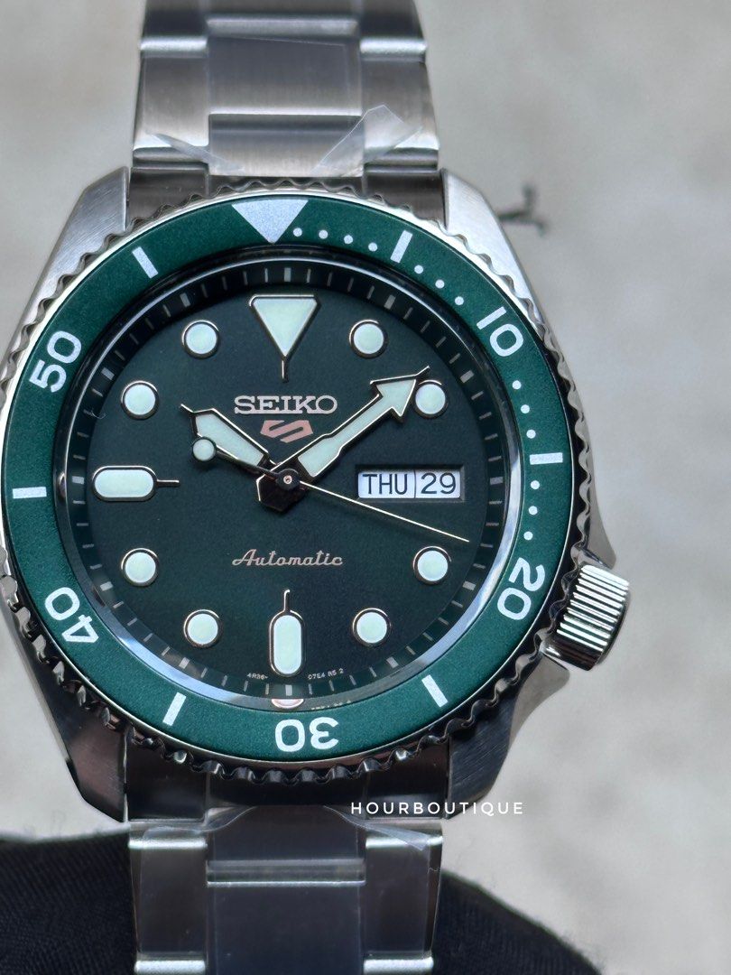 Brand New Seiko 5 Matt Green Dial Mens Automatic Watch SRPD63K1