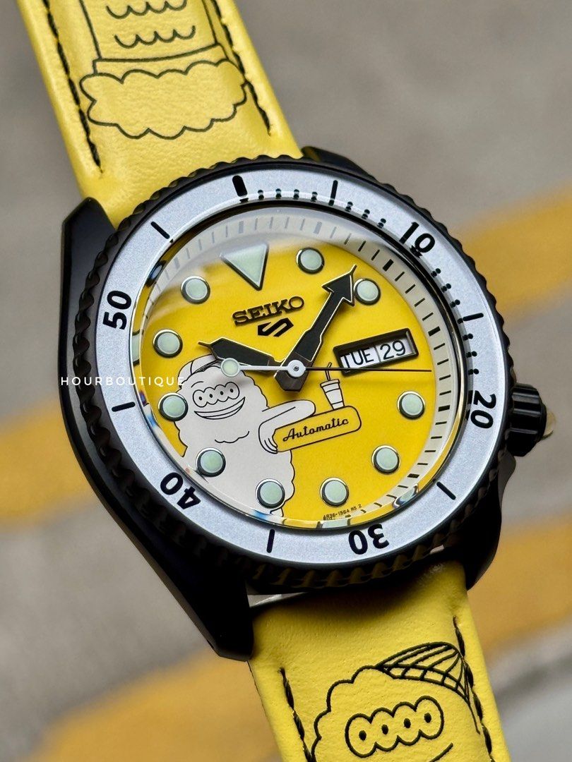 Brand New Seiko 5 Millions Monster Yellow , 500pc Limited Edition Automatic Watch SRPL65K1