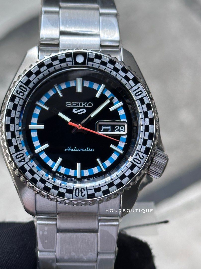 Brand New Japan Version Seiko 5 Racing Series Mens Automatic Black Dial Watch SRPK67K1 SBSA245