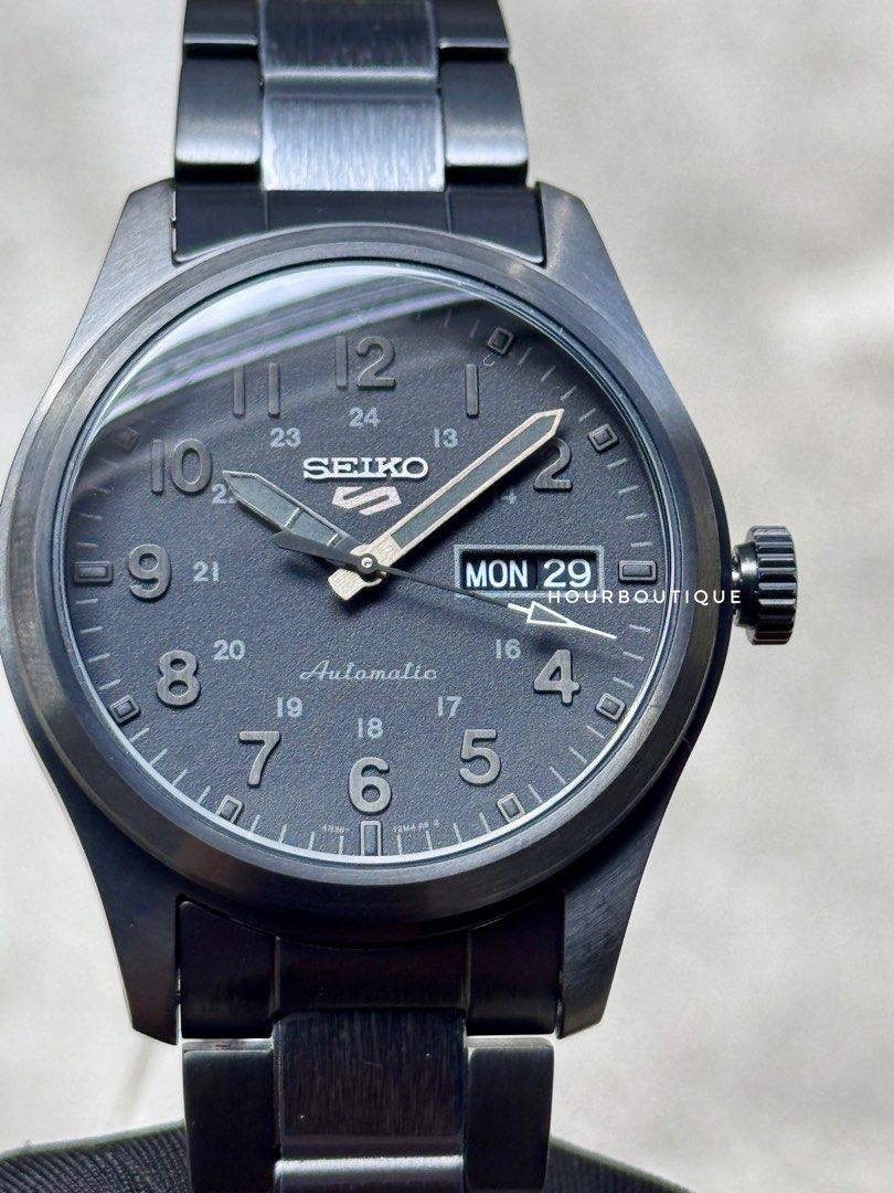 Brand New Seiko 5 Stealth Field Watch Automatic SRPJ09K1