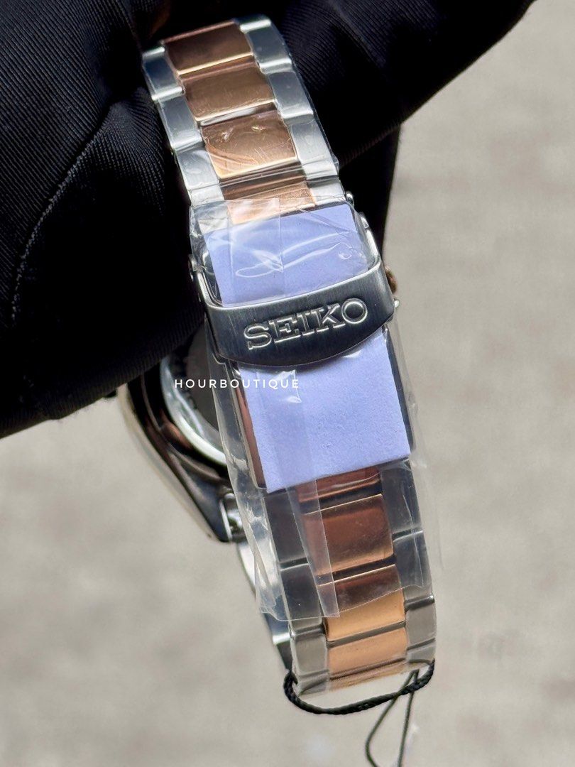 Brand New Seiko 5 Two Tone Rose Gold Automatic Watch SRPE58K1