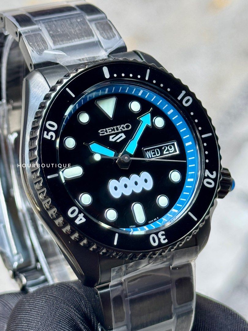 Brand New Seiko 5 X Millions Monster Collab Black Case Automatic Watch SRPL67K1