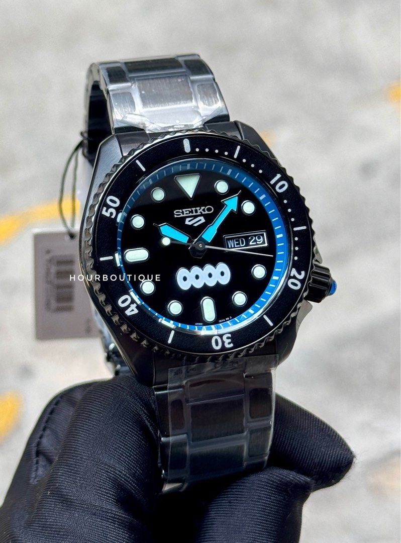 Brand New Seiko 5 X Millions Monster Collab Black Case Automatic Watch SRPL67K1
