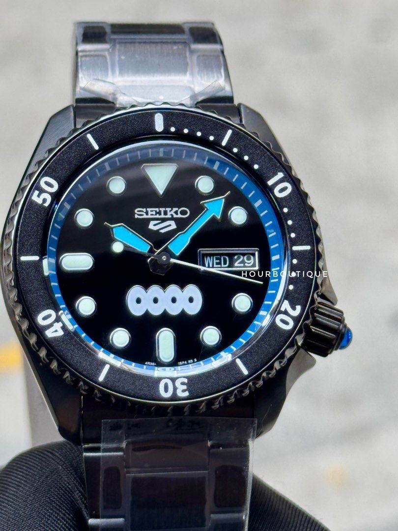 Brand New Seiko 5 X Millions Monster Collab Black Case Automatic Watch SRPL67K1