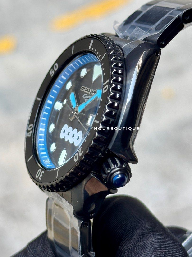 Brand New Seiko 5 X Millions Monster Collab Black Case Automatic Watch SRPL67K1