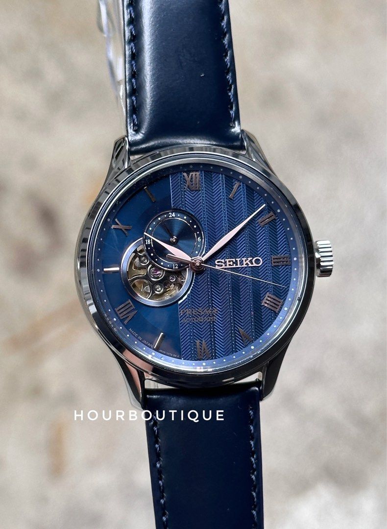Brand New Seiko Presage Blue Dial Zen Garden Automatic Men’s Watch SARY187