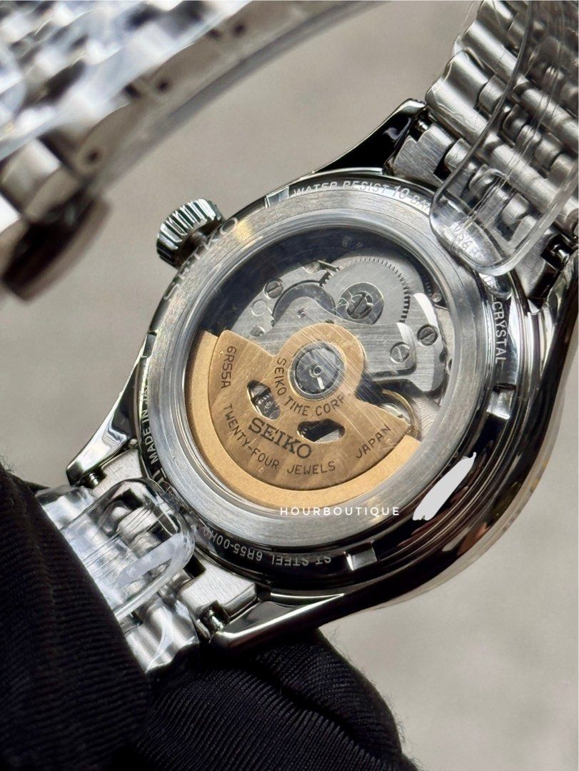 Brand New Seiko Presage Dark Blue Textured Dial Automatic Watch SPB525J1