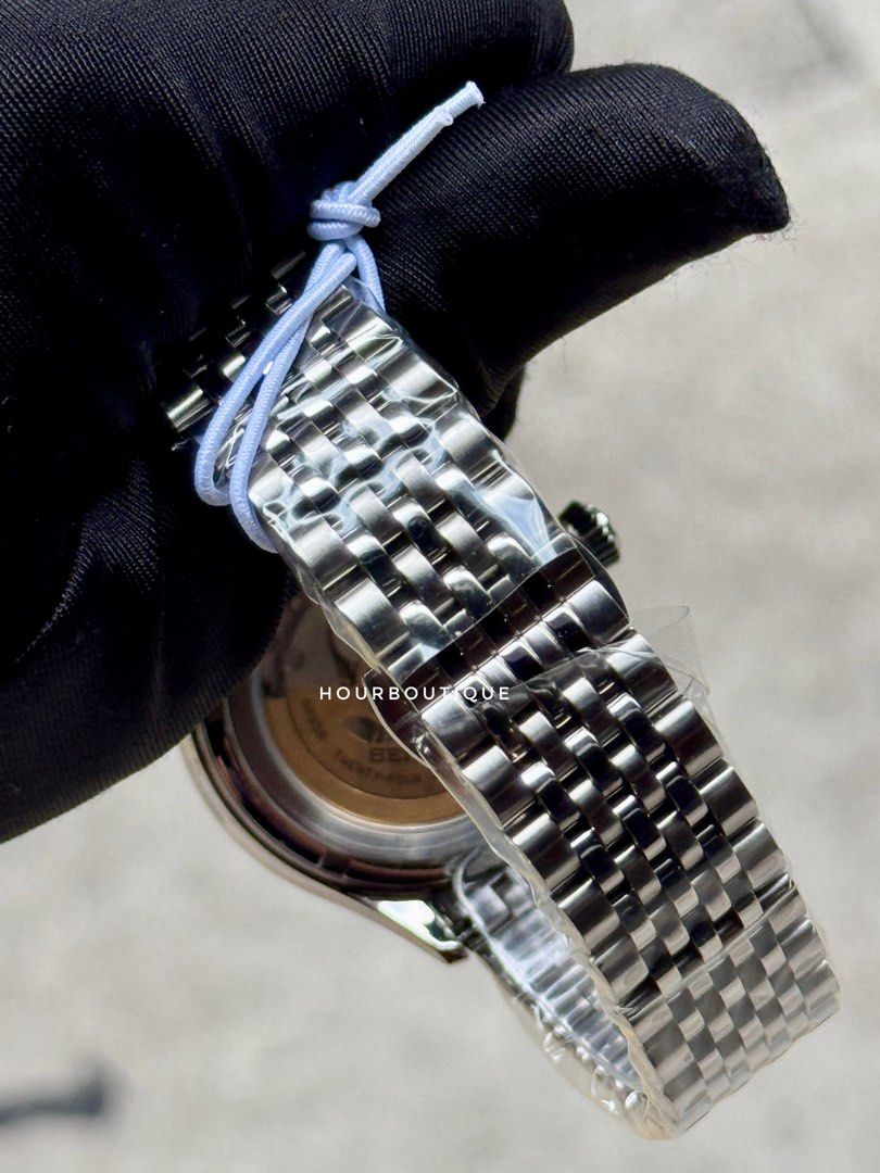 Brand New Seiko Presage Dark Blue Textured Dial Automatic Watch SPB525J1