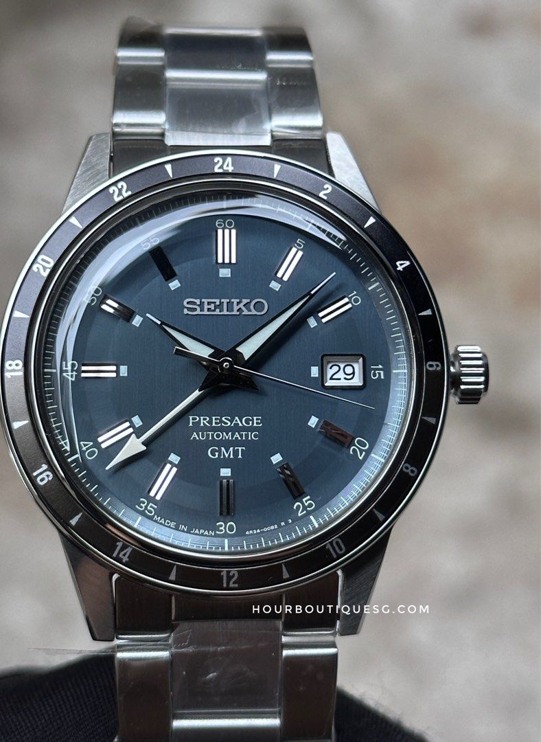 Brand New Seiko Presage GMT 60s Style Teal Dial Automatic Watch SSK009J1 SARY229