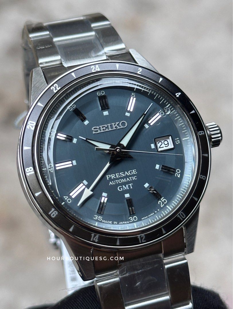 Brand New Seiko Presage GMT 60s Style Teal Dial Automatic Watch SSK009J1 SARY229