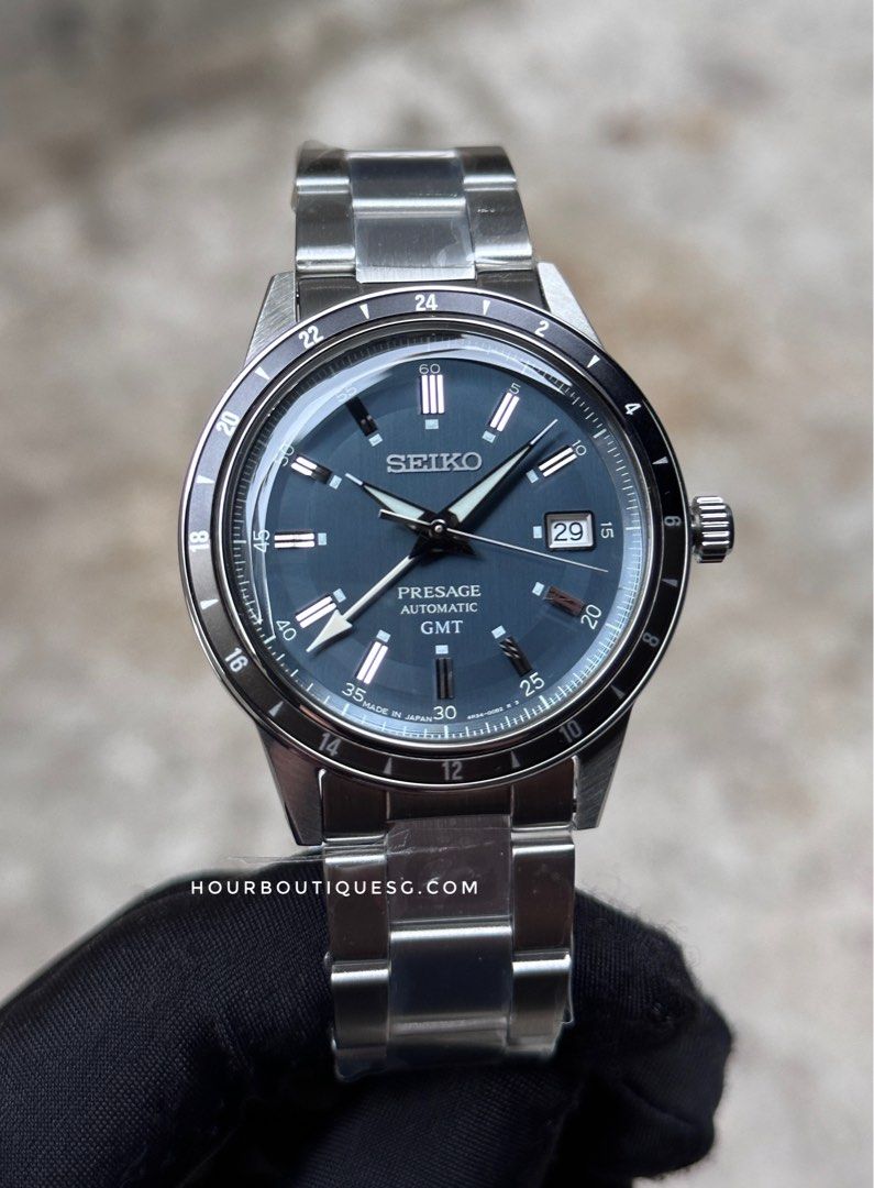 Brand New Seiko Presage GMT 60s Style Teal Dial Automatic Watch SSK009J1 SARY229