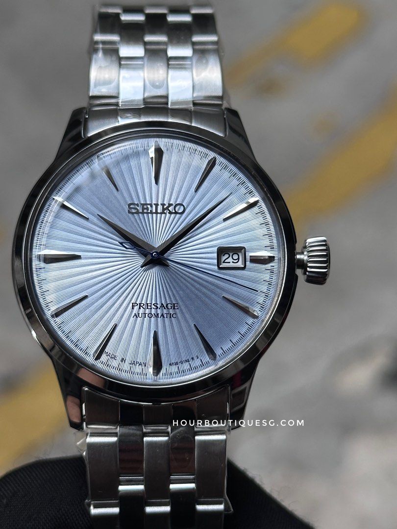 Brand New Seiko Presage Sky Blue Dial Automatic Dress Watch SARY161