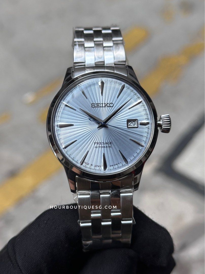 Brand New Seiko Presage Sky Blue Dial Automatic Dress Watch SARY161